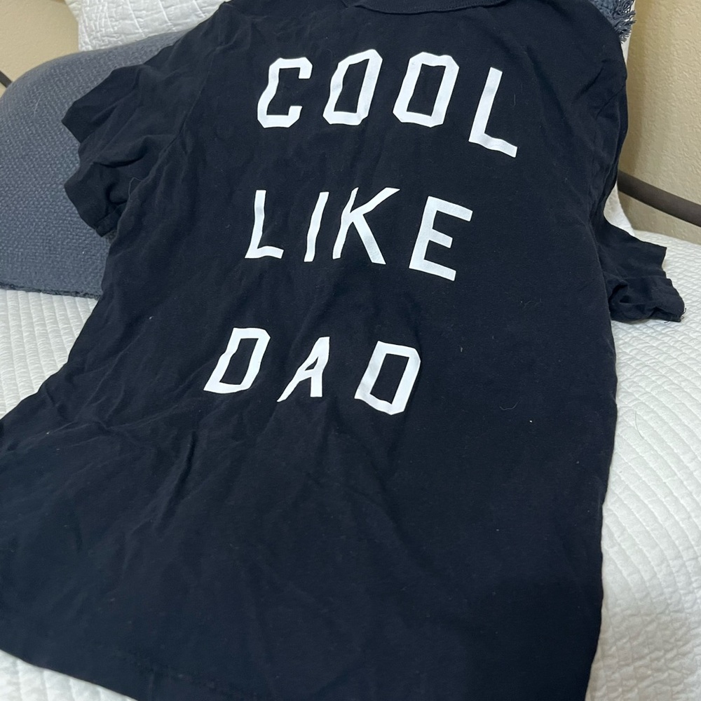 Place Black Kids T-Shirt with 'Cool Like Dad' Print